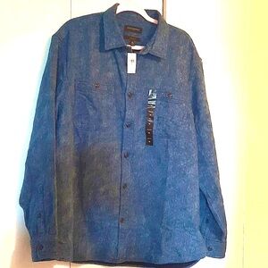 NWT Banana Republic Blue Denim Shirt Size XL Long Sleeve